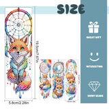 TDFERAN 4PCS Diamond Bookmarks Dreamcatcher Fox Diamond Painting Kits with Tassels Pendants DIY Rhinestones Paint Bookmark for Writers Readers Funny Bookmarks Colored Gem Animal Bookmark TDFERAN
