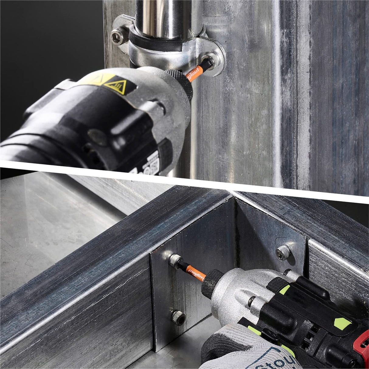 toolant Impact Hex Head Allen Wrench Drill Bit Set 20pcs (Metric&SAE), 1/4” Hex-Shank S2 Steel Hex Bits Set, CNC Machined Tips with Magnetism, 2” Long with Storage Box toolant