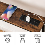 HOOBRO 5.9" Skinny Console Table with Charging Station, 78.7" Narrow Sofa Table with Power Outlets, Long Behind Couch Table, Slim Entryway Table for Hallway, Living Room, Rustic Brown BF205UXG01 HOOBRO