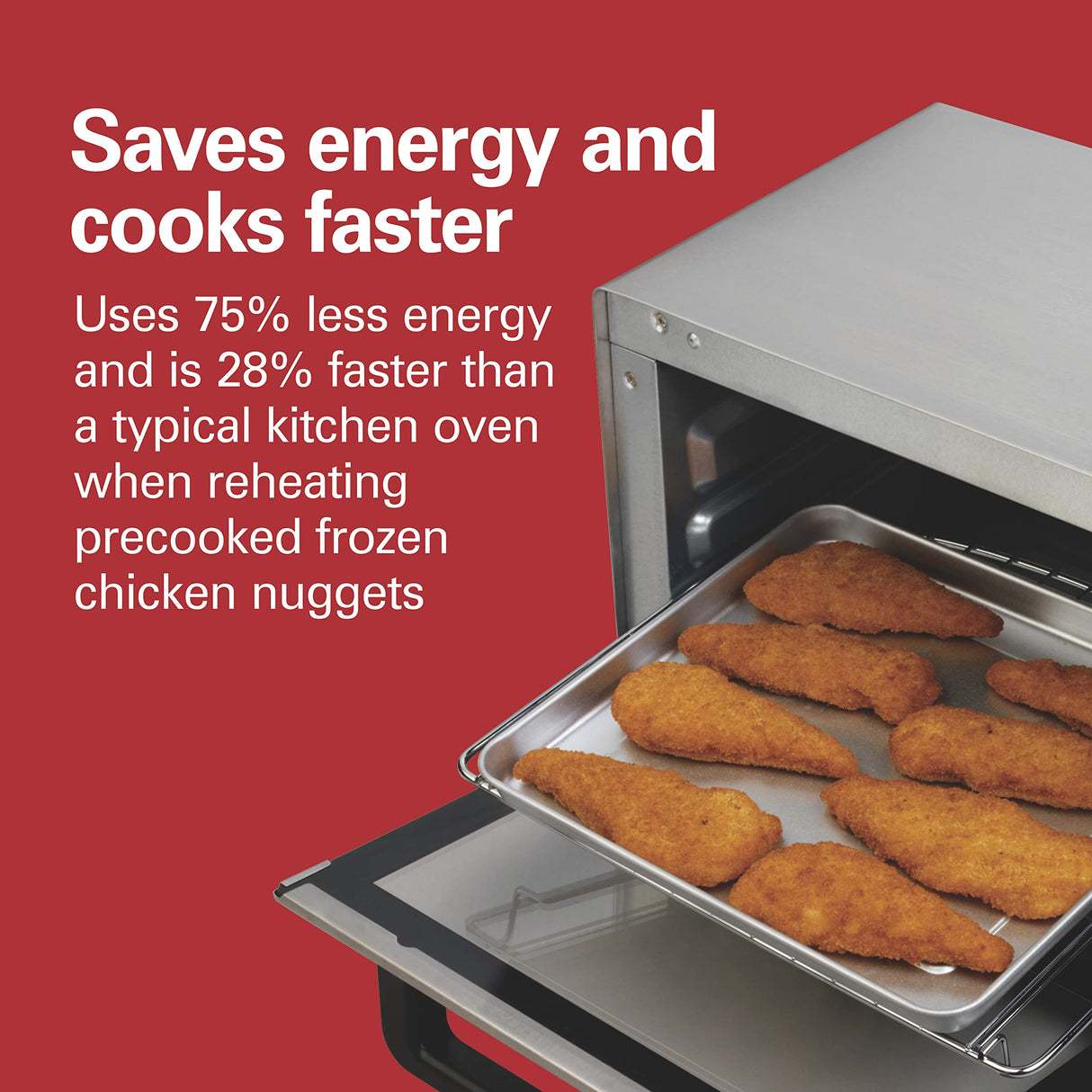 Hamilton Beach Countertop Toaster Oven & Pizza Maker Large 4-Slice Capacity, Stainless Steel (31401) Hamilton Beach