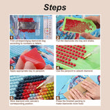 Stalente Diamond Painting Kits for Adults Cat, 5D DIY Diamond Art Kits for Beginners Round Full Drill Diamond Painting for Home Wall Decoration Gift 12×12inch, Animal Stalente