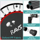 RAVS Mini Trampoline for Kids Adults 40"/48" Foldable Fitness Rebounder Kids Trampoline with 5 Levels Height Adjustable Handle Resistance Bands Indoor Workout RAVS