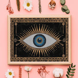 KAYEIUU Evil Eye Grecian Pattern Diamond Art Painting Art Kits Diamond Art Painting Diamond Art Kits 5D Diamond Art Painting Kits DIY Gem Art for Home Wall Decor 12x16 inch KAYEIUU