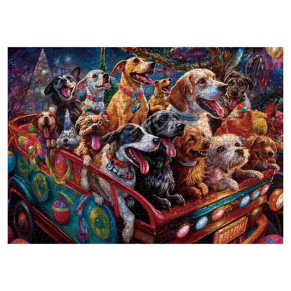 Dog Jigsaw Puzzle for Adults, Funny Puppy Jigsaw Puzzles 1000 Piece, Colorful Animal Puzzles Fun Cool Silly Puzzle BBOLDIN