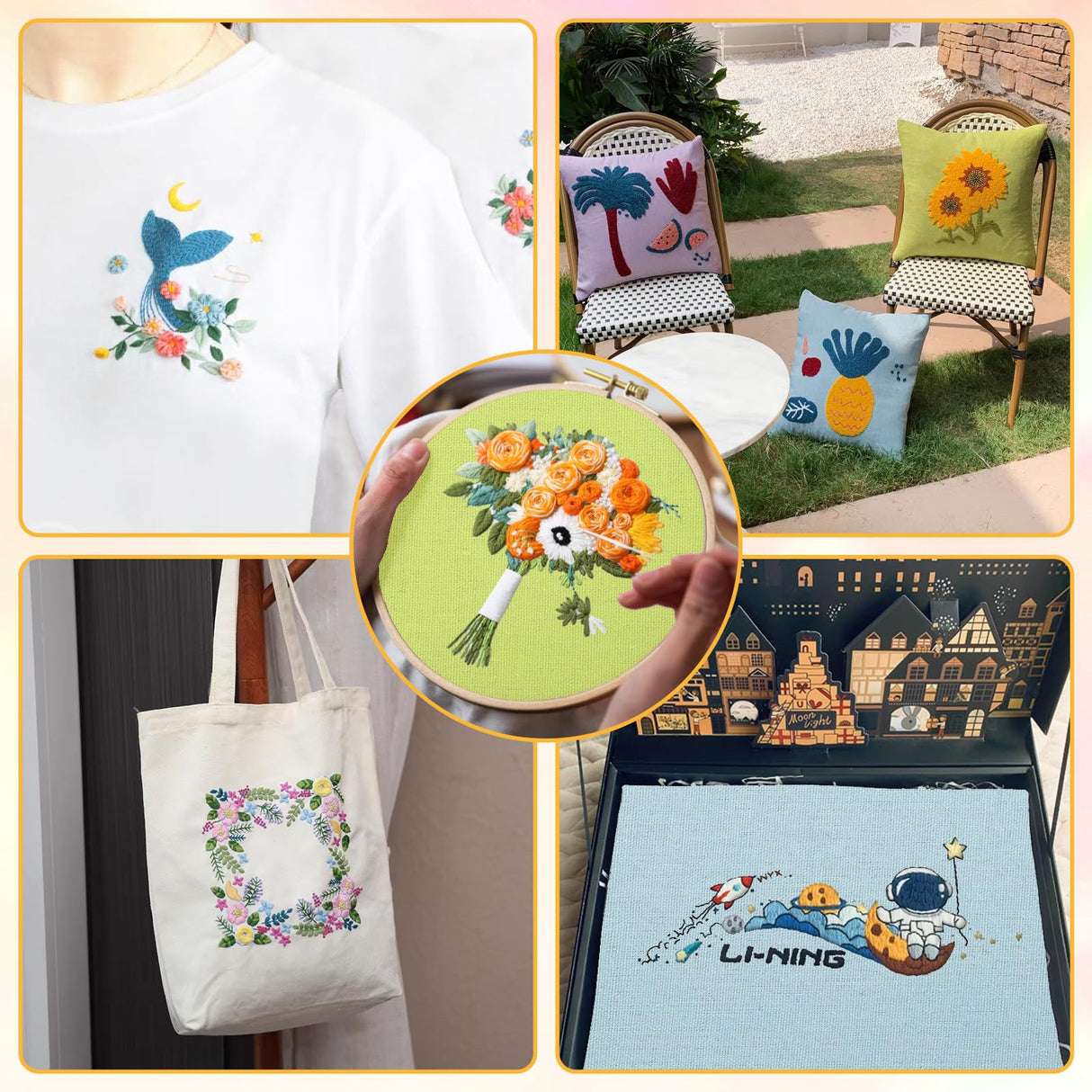 12 Sheets 12 Colors Linen Embroidery Fabric, Pre-Cut Natural Needlework Cloth Fabric, Embroidery Cloth Squares for Garment Craft (7.8x7.8Inch) Nitelemn