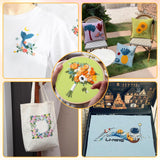 12 Sheets 12 Colors Linen Embroidery Fabric, Pre-Cut Natural Needlework Cloth Fabric, Embroidery Cloth Squares for Garment Craft (7.8x7.8Inch) Nitelemn