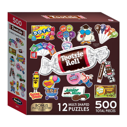 RoseArt - Mini Shaped Multipack - Tootsie Roll - 500 Piece Jigsaw Puzzle for Adults