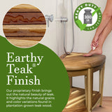EcoDecors, Snazzy Corner, Teak Corner Shower Stool, Teak Corner Shower Bench, Teak Shower Stool for Inside Shower, Teak Bench Shower, Teak Corner Shelf, Teak Shower Table EcoDecors