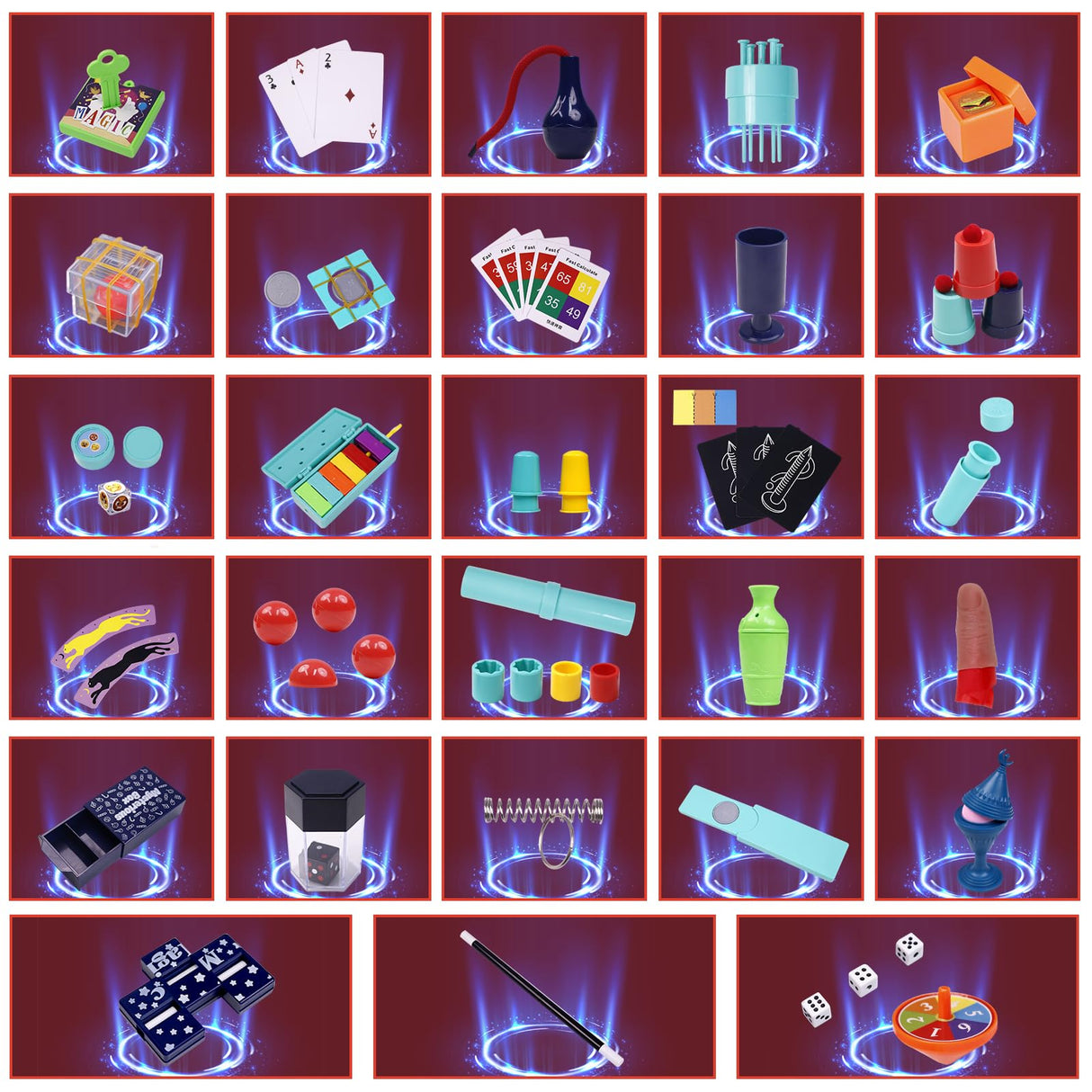 Magic Tricks Set 28 in 1 Magic Kit for Kids Age 6-8 to Perform with Step-by-Step Video Instructions for Each Trick from Professional Ages 6+ TENTAM