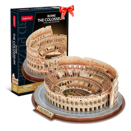CubicFun 3D Puzzles for Adults Kids New Version Italy Rome Colosseum Jigsaw Puzzle DIY Building Model Kit Easter Gift for Boys Girls Age 10+, 163 Pieces Puzzles for Kids Ages 8-10 Easter Gifts CubicFun