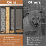 𝙎𝙖𝙪𝙙𝙞𝙨𝙢 67" Corner Dog Crate Furniture for Large Breed, Large Wooden Dog Kennel Furniture with 2 Doors, Decorative Dog Crate, Dog Kennel Tv Stand End Table Saudism