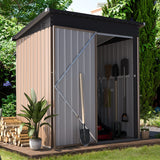 AECOJOY 5' x 3' Outdoor Storage Shed, Small Metal Shed (16.6 Sq.Ft Land) with Design of Lockable Door, Utility and Tool Storage for Garden, Backyard, Patio, Outside use. AECOJOY