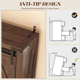 LUXOAK Farmhouse Over The Toilet Storage Cabinet, 68" Tall Bathroom Storage Cabinet with Sliding Barn Door & Adjustable Shelves, Above Toilet Storage for Bathroom, Laundry Room, Reclaimed Barnwood LUXOAK