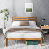 Zinus Leah Bamboo Platform Bed Frame with Slatted Headboard – No Box Spring Required, Easy Assembly, Full Size Zinus