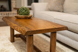 Rustic Log Coffee and End Table Sets of 3 - Pine and Cedar - Live Edge Rustic Furniture - Living Room Furniture - Awesome Wooden End Tables - Side Tables for House - Honey Pine Coffee Table Southern Rustic Logwerks