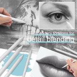 Jeimier 12 Pcs Blending Stumps for Drawing, Tortillions Blending Sticks for Beginner Drawing, Art Blenders, Blending Tools Paper Stumps for Shading Completed, Blending Pencil for Sketching, Softness Jeimier