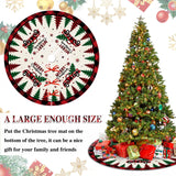 Christmas Tree Skirt Red Buffalo Plaid Xmas Tree Skirts Mat 48 Inches for Indoor Outdoor Christmas Tree Holiday Party Merry Christmas Signs Tree Skirts for Holiday Decorations ssailue decor