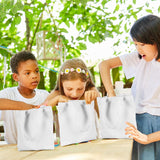 Amylove Mini Tote Bag Sublimation Blank Canvas Tote Bags Reusable Grocery Bags DIY Sack Goody Bag for Party Event Bag(8.5 x 8 Inch,White,24 Pcs) Amylove