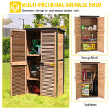 Aivituvin Outdoor Storage Shed with Floor - Strong Metal Frame, Adjustable Shelves, Ventilated Blinds - Ideal for Garden Tools & Outdoor Storage Cabinets Waterproof - Best in Sheds & Outdoor Storage Aivituvin