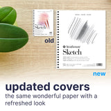 Strathmore 200 Series Sketch Pad, 8.5x11 inch, 100 Sheets, Side Wire - Artist Sketchbook for Drawing, Illustration, Art Class Students Strathmore