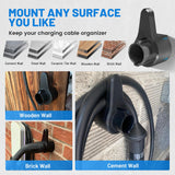 MECMO EV Charging Cable Holder Wall Mount for J1772, Electronic Vehicle Charger Cord Hanger, EVSE Car Charger Cable Organizer Management, EV Charging Plug Cord Protector Wall Hook SAE J1772 Connector MECMO