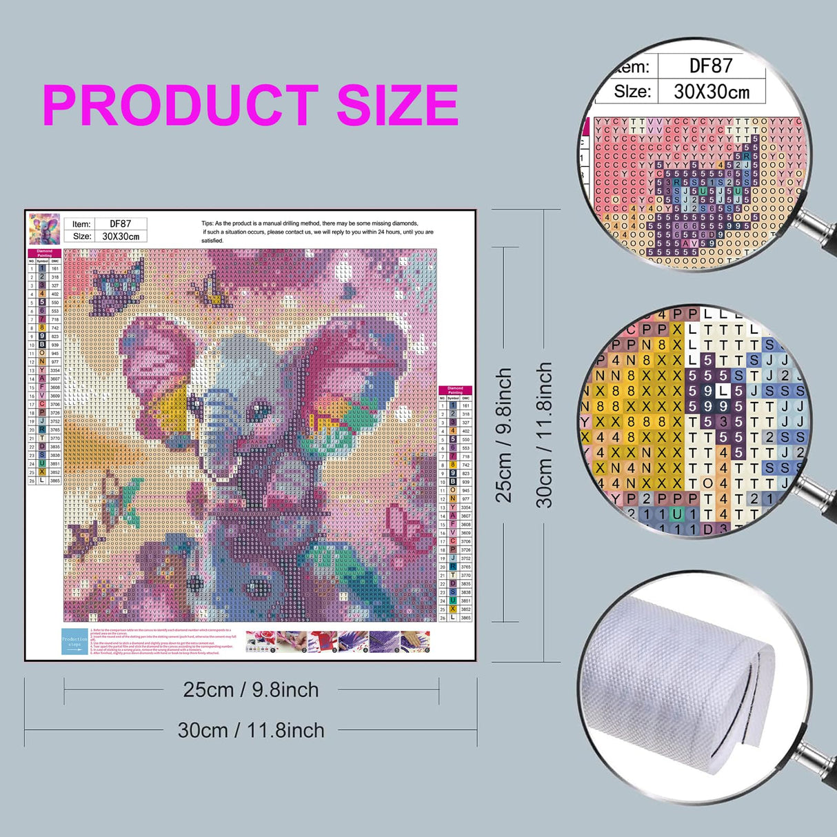 Diamond Art Kits for Adults Beginners,5D Full Round Drill Elephant Butterfly Diamond Painting Kit,DIY Diamond Dot Gem Art for Home Decor Christmas Gift 12x12 Inch DIYDECORFUN