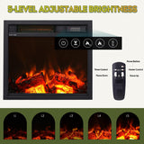 WLIVE Fireplace TV Stand for 65" TV, Entertainment Center with 18 Inch Electric Fireplace, TV Console with Open Shelves for Living Room and Bedroom, White WLIVE