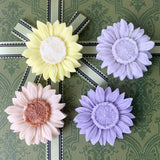 Wehous 2PCS Sunflower Candle Mold Unique Flower Silicone Fondant Chocolate Cake Decor Molds 3D Floral Silicone Molds for Resin Candle Soap Wax Polymer Clay Concrete Art Craft Home Ornament Wehous