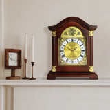Bedford Clock Collection Redwood Mantel Clock with Chimes Bedford Clock Collection