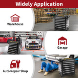 Barphygo Rolling Tool Chest, 7-Drawers Metal Tool Box with Wheels, Garage Storage Tool Cart with Lock Tools Drawer Organization Toolbox for Warehouse, Workshop & Repair Shop Barphygo