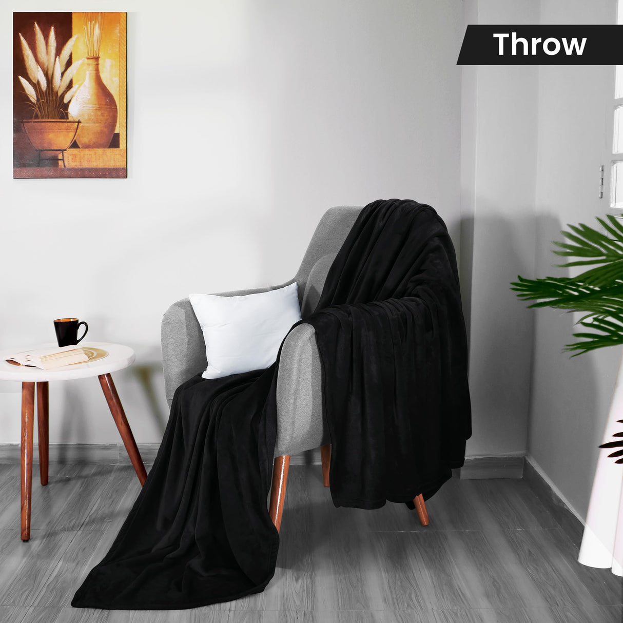 Utopia Bedding Fleece Blanket Throw Size Black 300 GSM Luxury Anti-Static Fuzzy Soft Microfiber Blanket for Couch, Sofa and Bed (60x50 Inch) Utopia Bedding