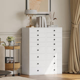 LIKIMIO Tall Dresser, Small Dressers with 8 Storage Drawers, Chest of Drawers for Organizing, Tall Narrow Dresser for Bedroom, White LIKIMIO