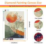 Auremi Landscape Diamond Art Kits for Adults Beginners,Full Drill Sun Diamond Painting Kits 5D Round Diamonds Pictures Gem Art Painting Kits DIY Crafts Home Decor Gifts12x16 in Auremi