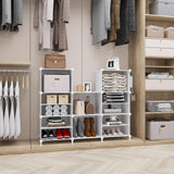 AWTATOS Closet Organizer 8 Cube Storage Shelves Closet Clothes Organizers and Storage Stackable Cubby Shelving for Closet Bedroom Living Room Office White AWTATOS