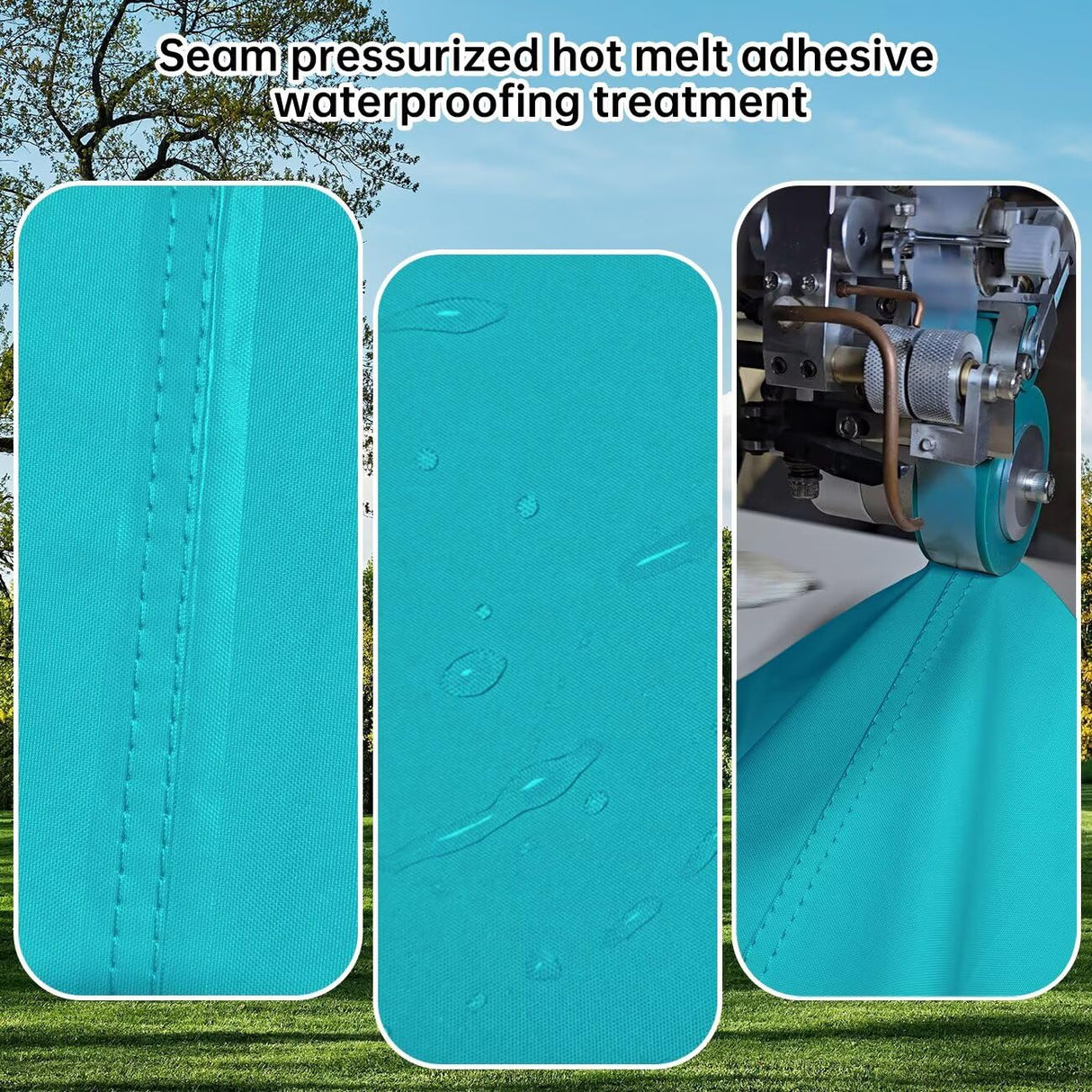 ChasingMoon Waterproof Sun Shade Sail, 10' x 15' Turquoise Rectangle UV Block Outdoor Sunshade, for Backyard, Deck, Patio, Garden, Outdoor Activities (We Make Custom Sizes) CHASING MOON