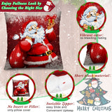 6 Pcs Christmas Pillow Covers Cushion Covers Decoration Holiday Decor Throw Pillow Case for Sofa Couch Christmas Office Bedroom Decorations(18 x 18 in,Funny Style) Tatuo