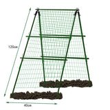 Cucumber Trellis Garden Trellis Arch Trellis, Tall Metal Trellis for Climbing Plants Support Vegetable Peas Fruit Vine Outdoor A-Frame Trellis (Green) 7Queen
