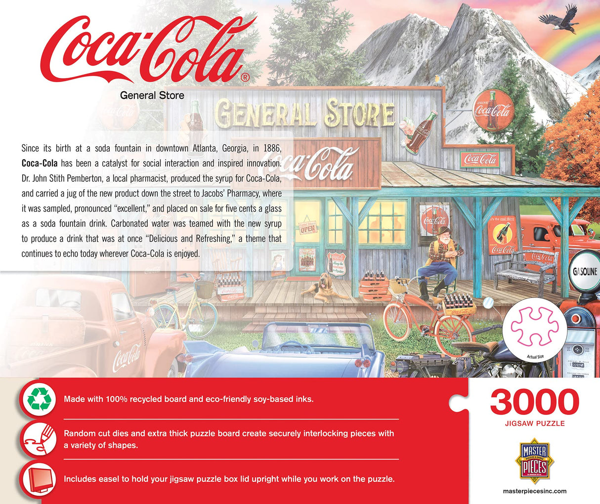 MasterPieces 3000 Piece Jigsaw Puzzle for Adults and Families - Coca-Cola General Store - 32"x45" Masterpieces
