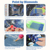 CEOVR Universe Planets Diamond Art Kits for Adults, 5D DIY Full Drill Space Stars Diamond Painting Dots Crystal Gem Art, Adult Crafts Kits Arts and Crafts, Wall Decor for Home Office 12x16inch CEOVR