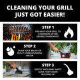 Grill Rescue BBQ Replaceable Scraper Cleaning Head, [Rescue-Upgraded], Bristle Free, Durable and Unique Scraper Tools for Cast Iron or Stainless-Steel Grates, Barbecue Cleaner (Rescue Pro) Grill Rescue