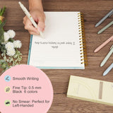 Ddaowanx Gel Pens, 6 Pcs 0.5mm Quick Dry Black Ink Pens Fine Point Smooth Writing Pens, Cute Office School Supplies Gifts for Women Ddaowanx