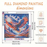 4th of July Diamond Art Painting Kits for Adults, Patriotic 5D Diamond Painting Dots Art Kits for Adults Beginner, Easy DIY Crystal Full Round Gem Art Paint by Diamond, Home Wall Decor 14 x 14 in BYGFHLYW