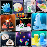 PATIFEED 150 Experiments Science Kit for Kids, Chemistry Set, Scientific Christmas Birthday Toys Gifts Ideas for Boys Girls, Break Geodes, Volcano,S.T.E.M Learning Projects PATIFEED
