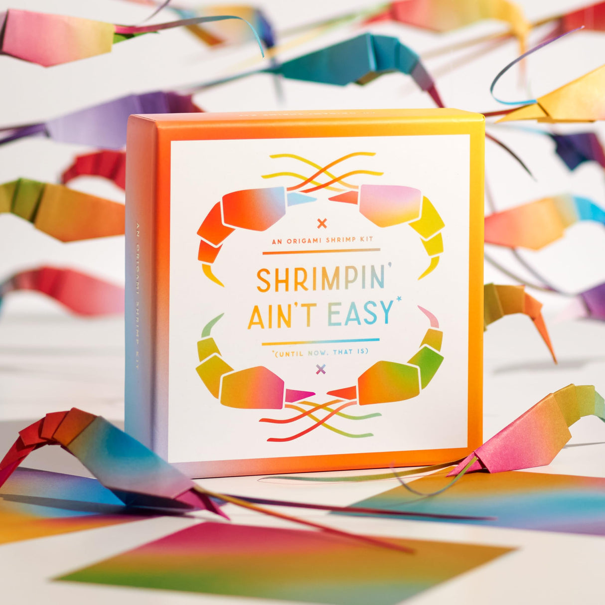 Brass Monkey Shrimpin' Aint Easy – Origami Kit Featuring Cool Design Prints with 78 Sheets and Instructions for Shrimp Designs Brass Monkey
