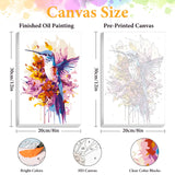 Framed Paint by Numbers Kit for Adults Beginner Hummingbird, Adult Paint by Number Kits on Canvas Framed Bird, DIY Acrylic Oil Painting by Numbers with Frame, Perfect for Home Decor Gift 8 X 12 Inch Okarina