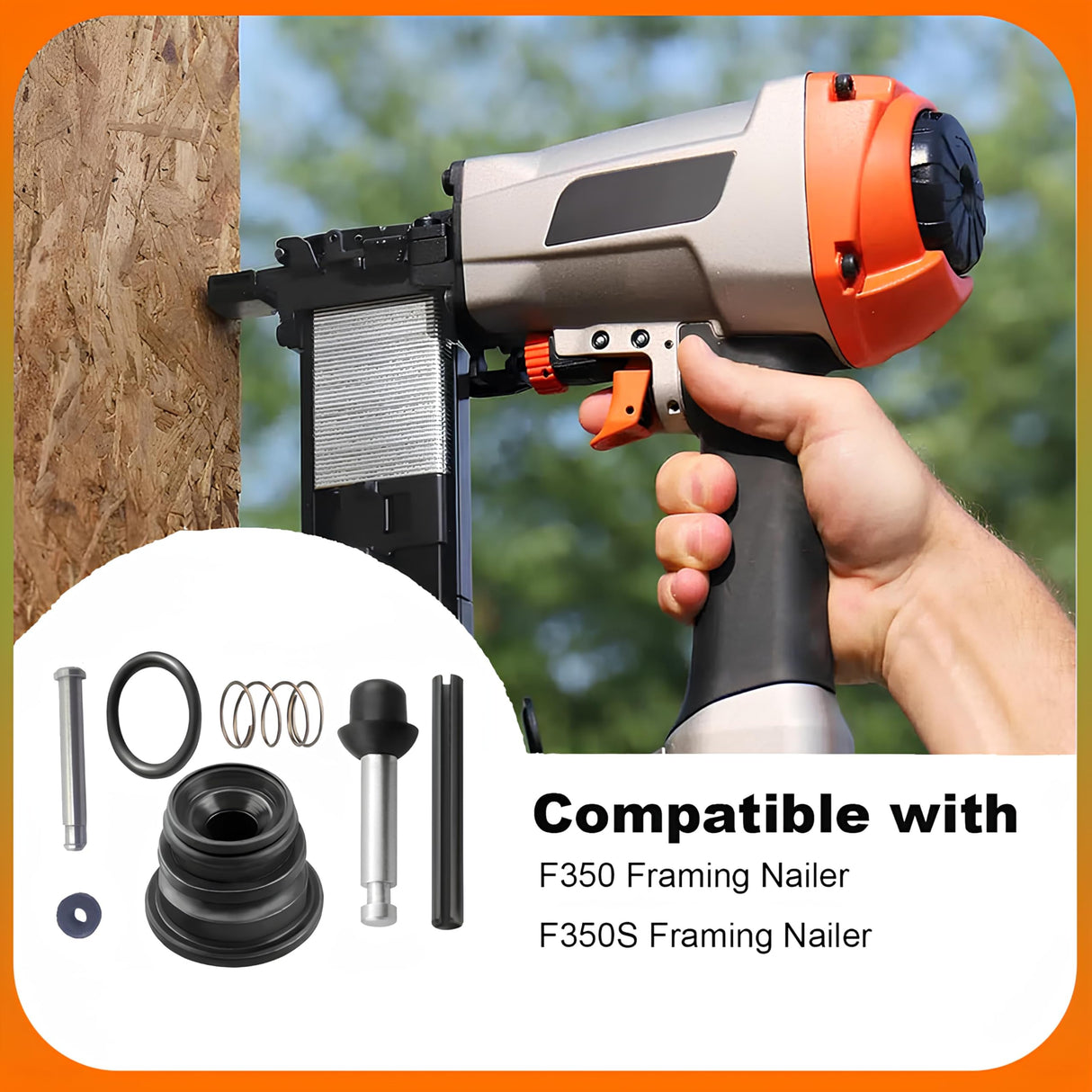 Phyxlyn F350S Rebuild Kit 219224 Trigger Valve 402669 Pin Fastens Trigger 402668 Retaining Ring Fit for F350S F350 Framing Nailer Replacement Parts Phyxlyn