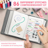 DIY Stitch Book with Tools Set, Embroidery Stitch Book, DIY Sewing Books, Embroidery Books of Stitches, Sewing Books for Beginners and Enthusiast, 106 Unique Embroidery Patterns Generic