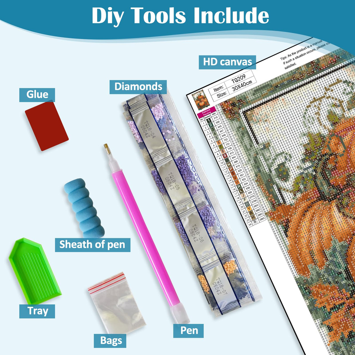 VCLKDIY Fall Pumpkin Leaf Diamond Art Kits for Adults, 5D Diamond Painting Kits for Adults Beginners, DIY Full Round Drill Diamond Dot Painting Gem Art Kits for Adult, Home Wall Decor 11.8x15.7 Inch VCLKDIY