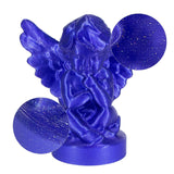 iSANMATE 3D Printer Filament Bundle, Transparent Glitter Blue, Orange, Green and Blue Violet PLA Filament 1.75 mm, 3D Printing Filament, 250g X 4 Pack iSANMATE