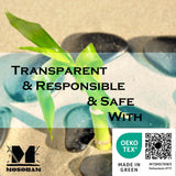 Mosobam Luxury Turkish XL Bath Mat 28X44 White 1000 GSM Bamboo Viscose & Aegean Turkish Combed Cotton Mosobam